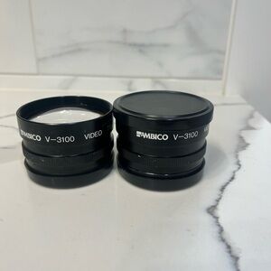 Ambico Japan V-3300 Telephoto 1.5x&Video V-3100 Wide Angle 0.5Case.1 Lid missing